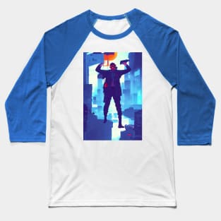 Cyberpunk netrunner Baseball T-Shirt
